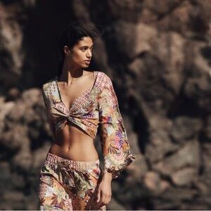 Zara NWT printed crop top beach 2880/210